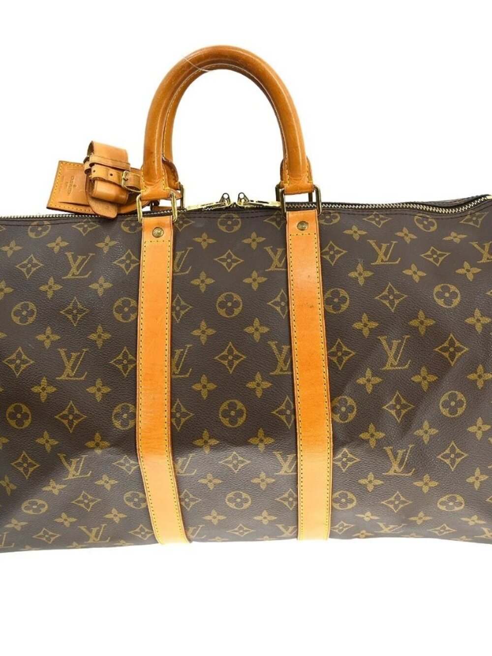 Best03 LOUIS VUITTON KEEPALL 45 DUFFLE HANDBAG MONOGRAM